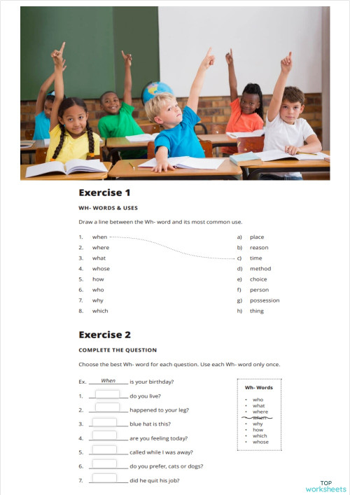 QUESTION PRACTICE. Interactive worksheet | TopWorksheets