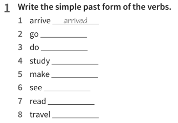 Homework 2 - Simple Past worksheet. Interactive worksheet | TopWorksheets