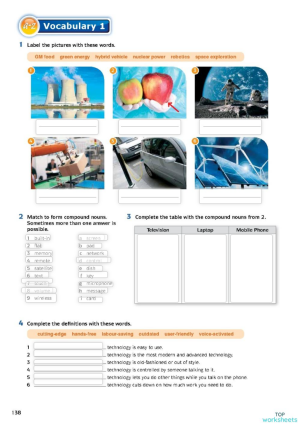 U11 Vocabulary High Tech World. Interactive worksheet | TopWorksheets