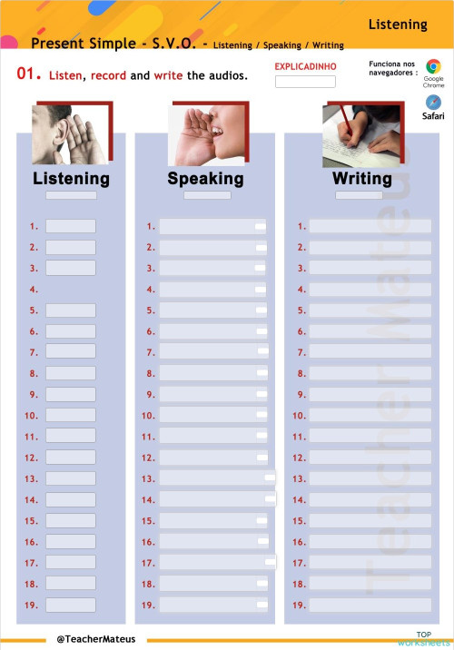 Numbers 13 to 100 - Listening Speaking Writing - TMXXX. Interactive ...