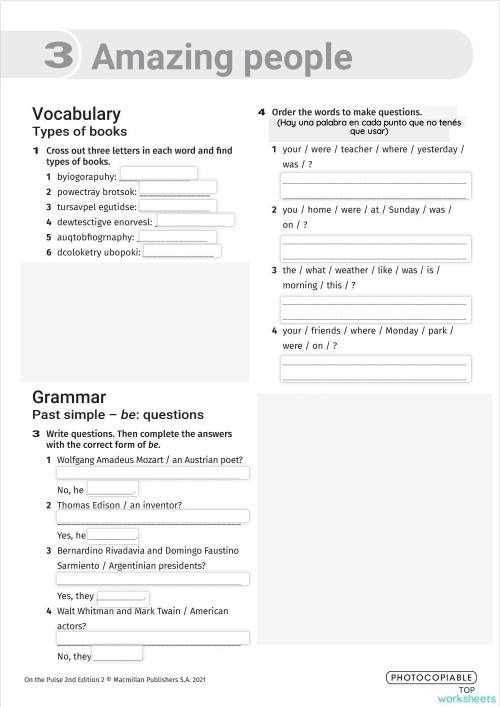 3rd Form SC3 unit 4 grammar 1. Interactive worksheet | TopWorksheets