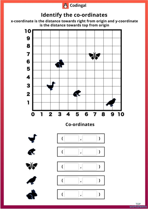 M_G04M18L57_WA01_Write the coordinates of animals. Interactive ...