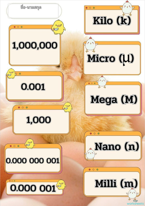 คำอุปสรรคที่ควรทราบ ใบงานเชิงโต้ตอบ | TopWorksheets