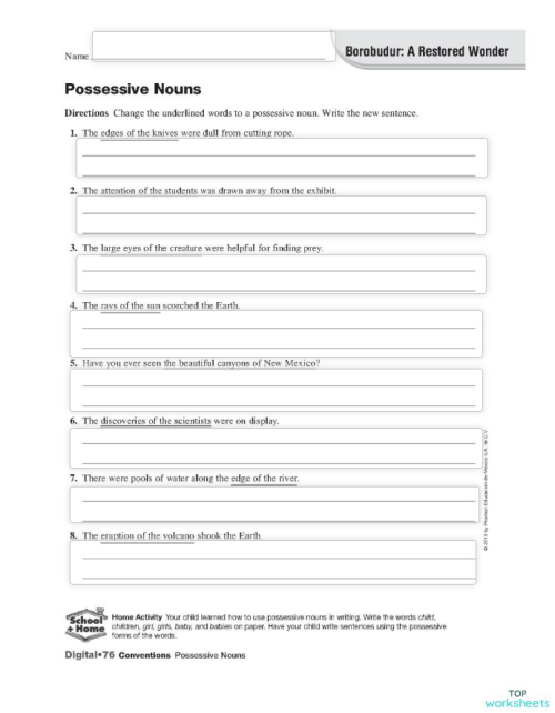 possessive nouns interactive worksheet topworksheets