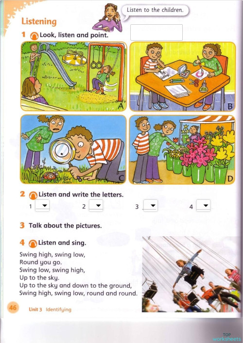 Listening 3rd grade. Interactive worksheet | TopWorksheets