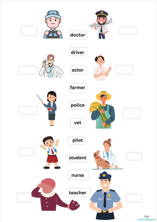 ten - jobs. Interactive worksheet | TopWorksheets