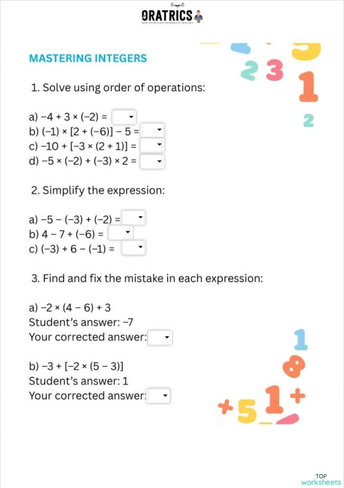 Grade 6 45. Interactive worksheet | TopWorksheets