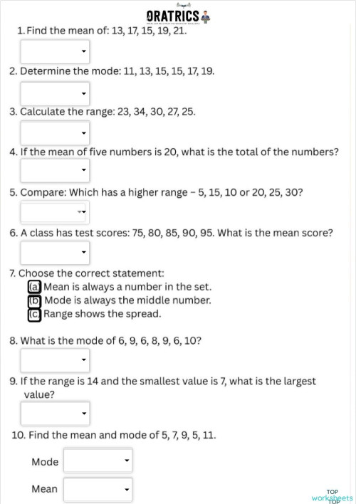 Area Area 79. Interactive worksheet | TopWorksheets