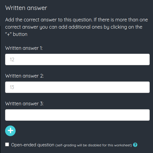 Written answer