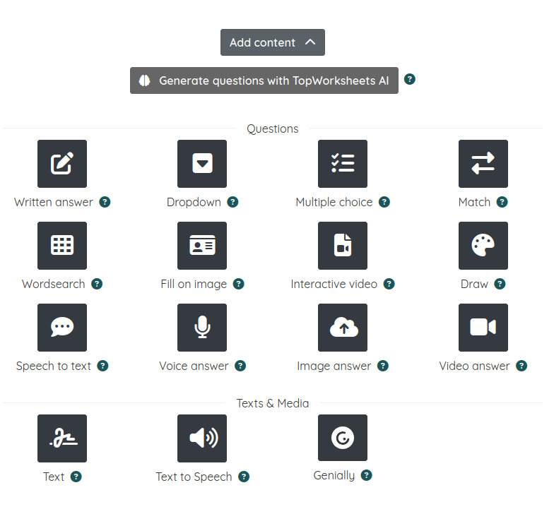 Help on How to add content to your worksheet | TopWorksheets
