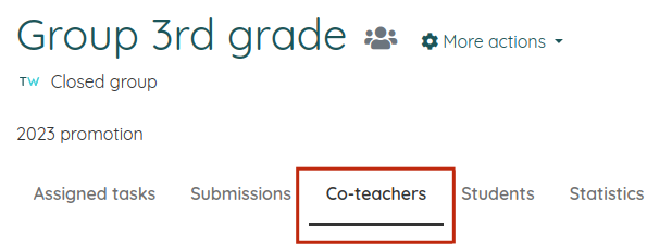 Manage co-teachers