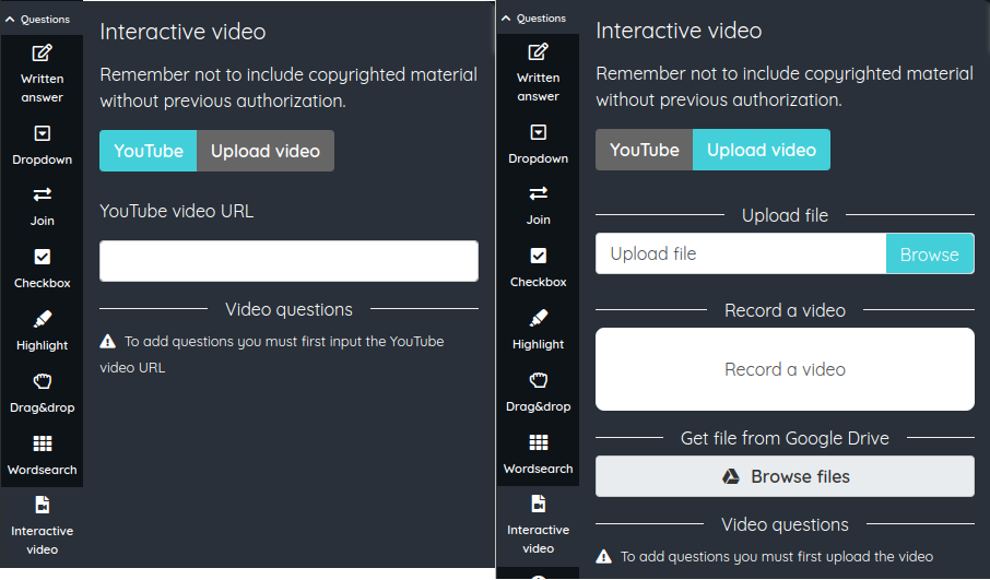 Interactive video field