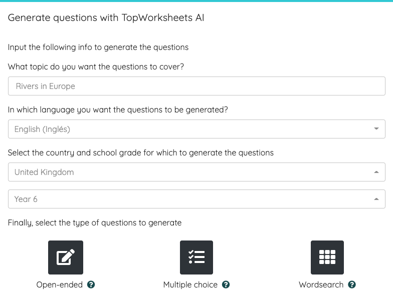 TopWorksheets AI