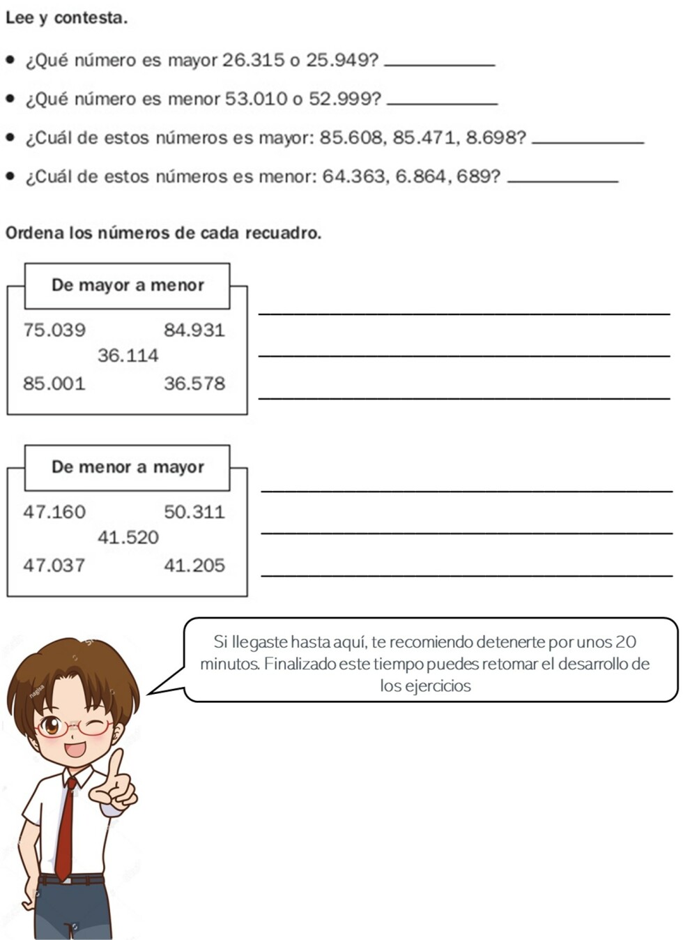 GUÍA FASE DIAGNÓSTICA MATEMÁTICAS - CUARTO GRADO. Ficha interactiva ...