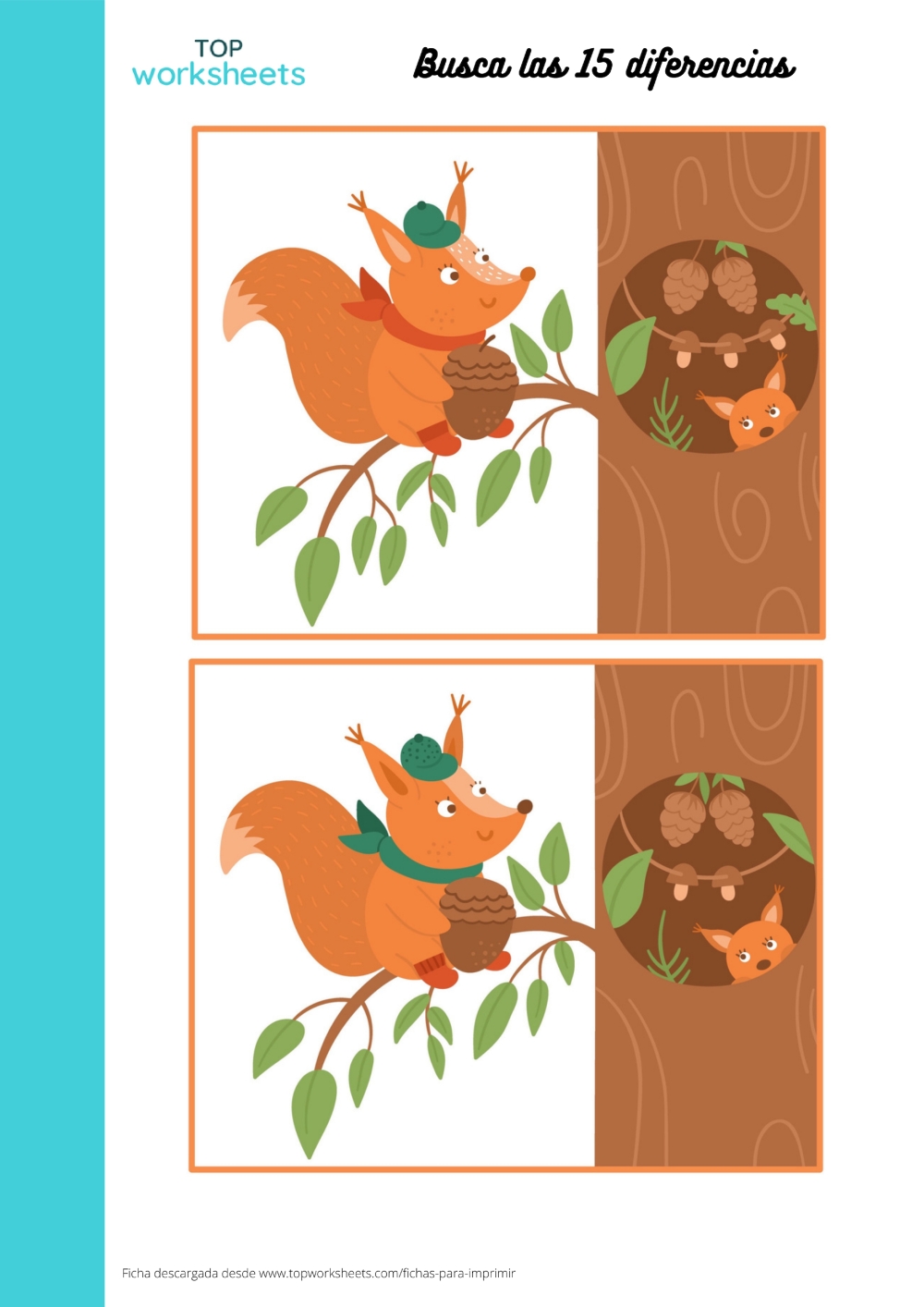 Ardillas, ficha para imprimir | TopWorksheets