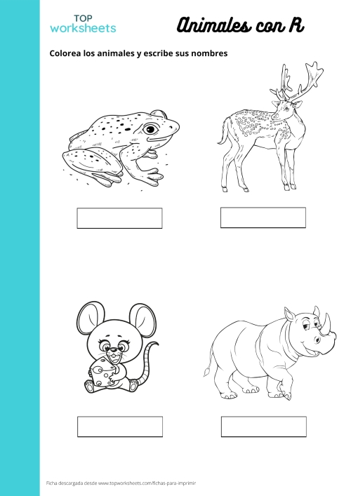 Fichas para imprimir de animales | TopWorksheets