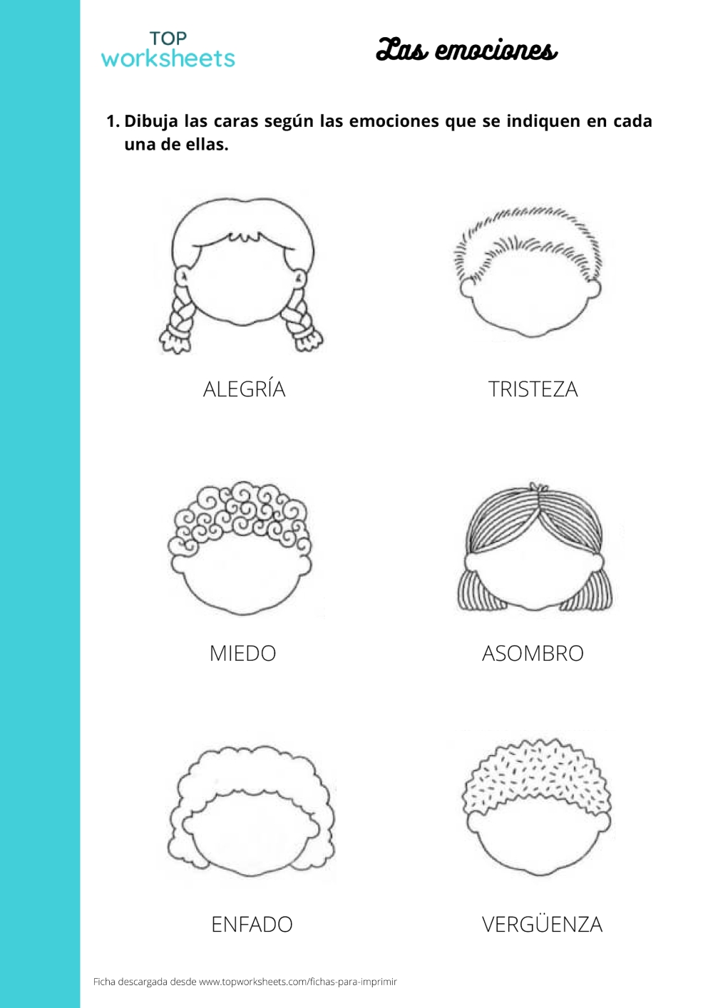 Dibuja Las Emociones Ficha Para Imprimir TopWorksheets Dibuja Las Emociones Ficha Para Imprimir TopWorksheets